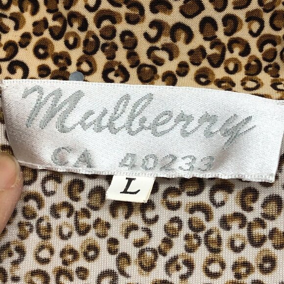 Mulberry Leopard Print Shirt size L - Picture 3 of 16